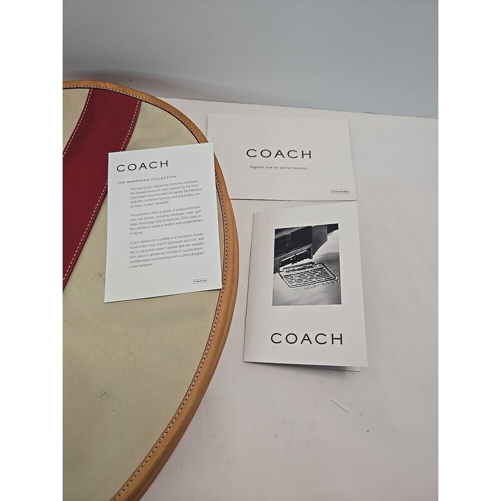 Coach Tennis Racket Case Canvas & Leather Style 7758 - Picture 11 of 15